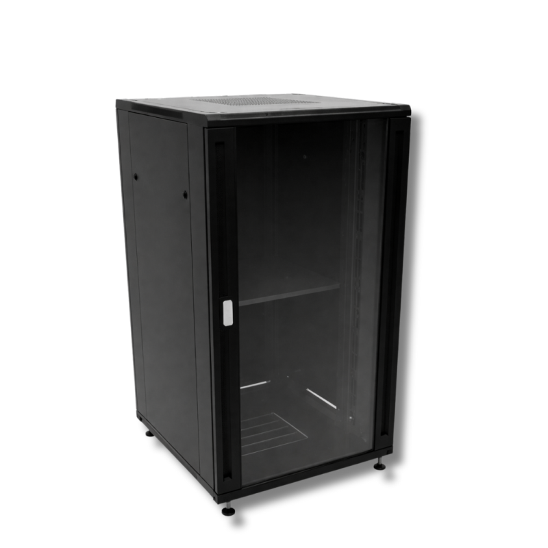 CableSolution Computer Cabinet 800x800mm – Floor Server Rack, XXL Lock, Black